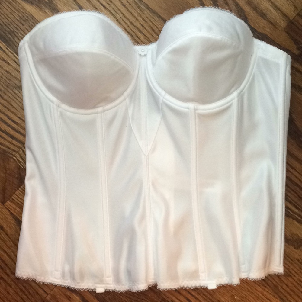 David’s Bridal Bra Dominique white satin Torsolett